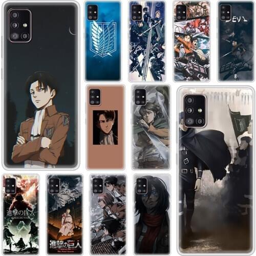 Matte Case For Samsung Galaxy A51 A71 A21s A31 M30s A12 A41 A02s A11 M31 A91 M51 Cover Soft Phone Fundas Attack On Titan Levi