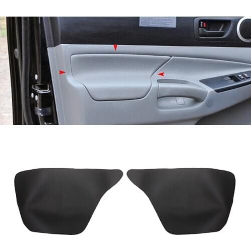Soft Leather Door Panel Cover For Toyota Tacoma 2005 - 2015 2pcs Car Front Door Armrest Panel Skin Cover Sticker Trim with Tools