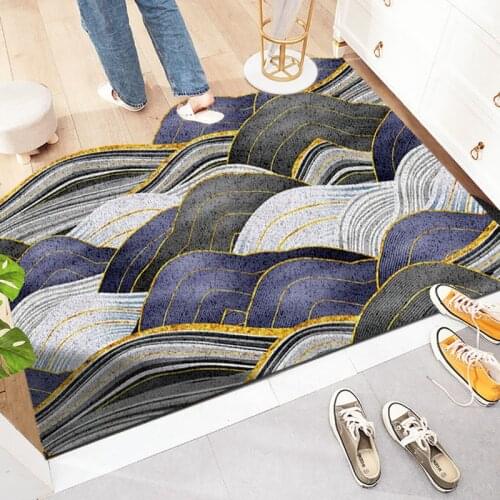 Mountain Striped Doormat Outdoor Door Rug Quickly Absorb Moisture and Resist Dirt Rugs Waterproof Non Slip Washable Carpet