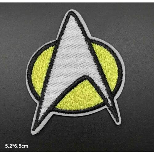 Yellow White In Middle Shape Iron on Embroidered Cloth Clothes Patch For Clothing Girls Boys Wholesale