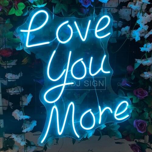 Love You More Personalised Custom LED Letters Neon Sign Wall Decor For Wedding Valentine Party Background Decorative Light