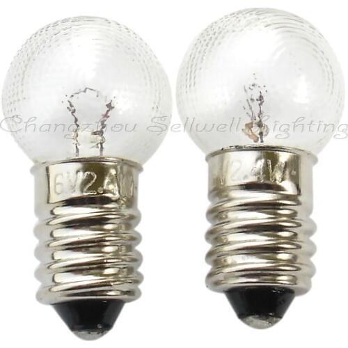 New!2000pcs/lot E10 G14 6v 2.4w Lines New!miniature Light Bulb A066