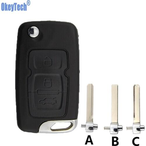 OkeyTech Folding Remote Key Shell Blank Left Blade For Geely Emgrand 7 EC7 EC715 EC718 Emgrand7 EC7-RV EC715 EC718-RV Left Blade