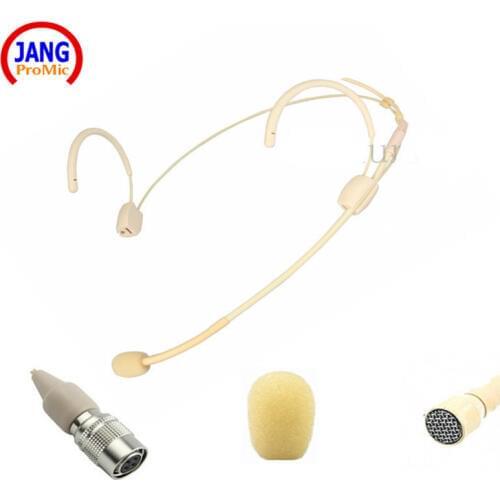 Original Beige Headset Microphone Transmitter Condenser Microfone for Audio-Technica Wireless System - XLR 5Pin
