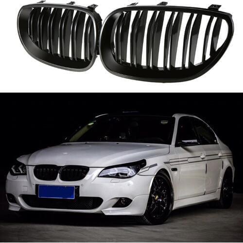 Front Gloss black kidney sport grilles Hood grill for BMW E60 E61 2003, 2004, 2005, 2006, 2007, 2008, 2009 M5 525i 528i 528xi