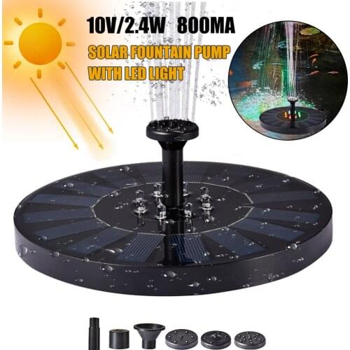 Floating Solar Water Fountain Pump LED Automatic Color Change Garden Water Fountain For Pond Pool Garden Decoration