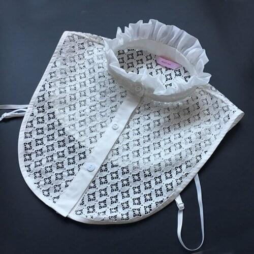 Fake Collars Shirt for Girl Lace White Lace Collar Fake Fashion Women Neck Detachable Collar
