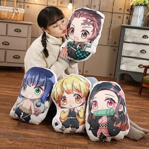 28*15*38 cm Anime Demon Slayer Pillow Cushion Japan Cartoon Kamado Nezuko Plush Toys Doll Peluche Women Kids Gift Home Decor