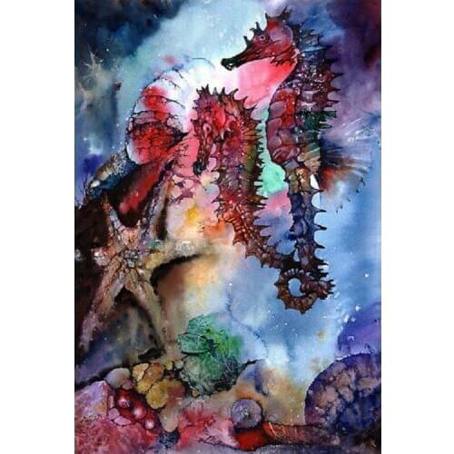 Full Square/Round Seahorse icon Drill DIY Diamond Painting Cross Stitch starfish Needlework Embroidery Mosaic Decoration Gift