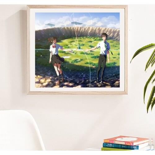 Your Name Japanese Anime Movie Posters and Prints Classic Animation Film Canvas Painting Picture Kids Room Home Wall Art Decor