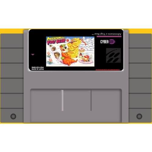 Adventures of Yogi Bear 16 bit Big Gray Game Card For USA NTSC Game Player