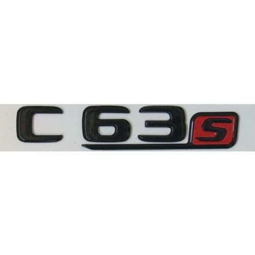Flat Gloss Black Letters C63s Badges Emblems for C63 S 2017