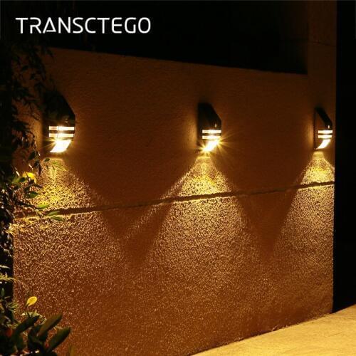 Solar Light Led Motion Sensor Garden Waterproof Solar Powered Outdoor Path Wall Lamp porch stainless steel lighting Solar Light