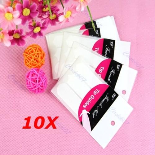 French Stencil Nail Art Form Fringe Guides Manicure Sticker Tips Tape F1FF
