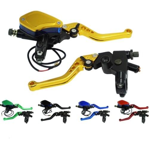 1Pair Motorcycle 7/8'' 22MM Universal Brake Clutch Pump Lever Hydraulic Master Cylinder for Yamaha Honda Kawasaki Suzuki Halley