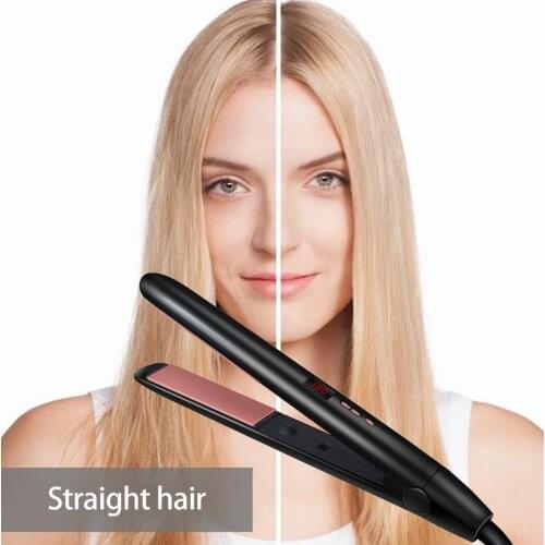 2-In-1 Straightening & Curling Iron Aluminum Alloy Ceramic Hair Curler Flat Iron Straightening Hair Iron Hair Styling Tools