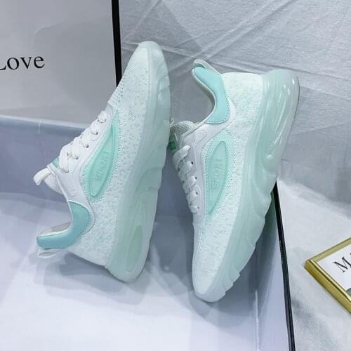 Sneakers Woman Breathable Running Shoes Female Mesh Chunky Athletic Footwear 2021 Womens Sport Shoes Fashion Walking Trainers