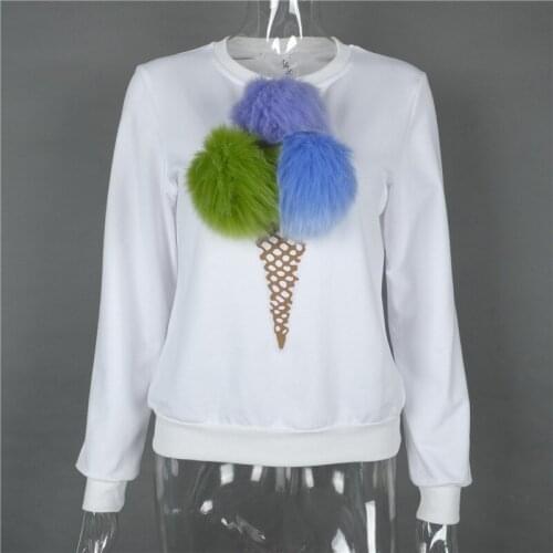 2016 Women Fashion Hoodies Tops Autumn Long Sleeve 3D Appliques Sweatershrit Ladies Woman Stylish Hoodie Pullovers