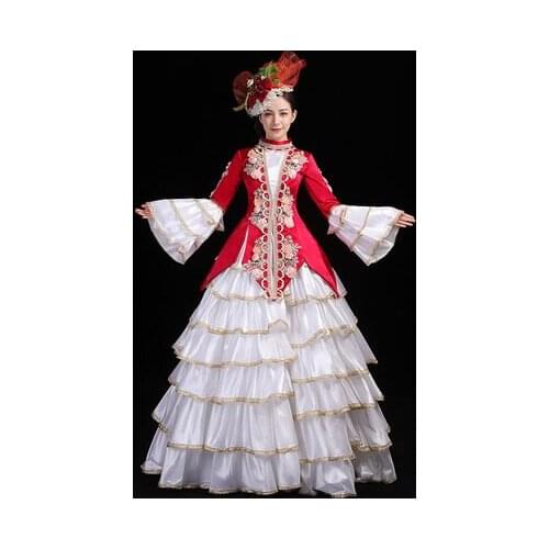 Cake rufffled flare sleeve Medieval dress Renaissance ball gown Sissi princess ball gown Victorian Belle Ball