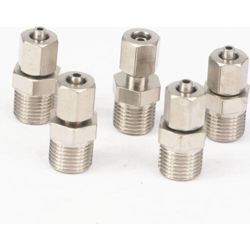 1/8" BSP Male Thread to Qucik fit For 4x2.5mm Hose Brass Pneumatic Pipe Hose Coupler Fitting Connector Adapter
