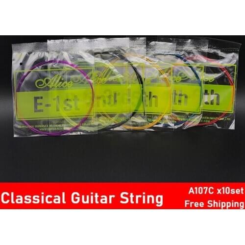 10set Alice A107C Colorful Nylon String 1th-6th Classical Guitar String Guitar accessories