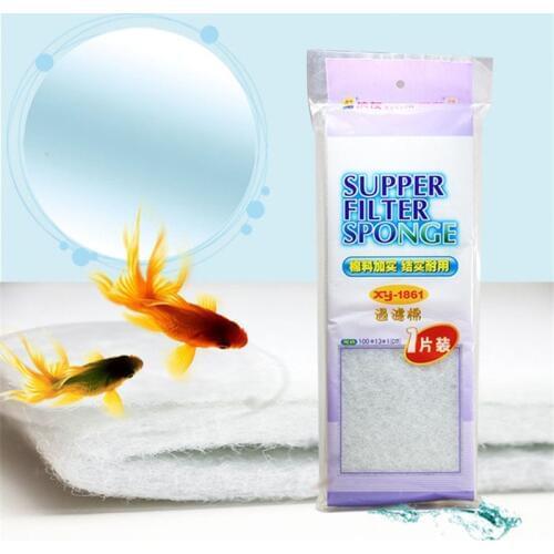 100x13x1cm Aquarium Fish Tank Biochemical Filter Fiber Cotton Bio Sponge Filter Reusable Filtration Aquatic Supplies