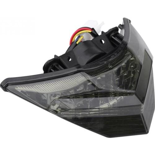 12V Motorcycle Smoked Tail Brake Light Turn Signals LED Light for Kawasaki Ninja 250 300 2013-2015