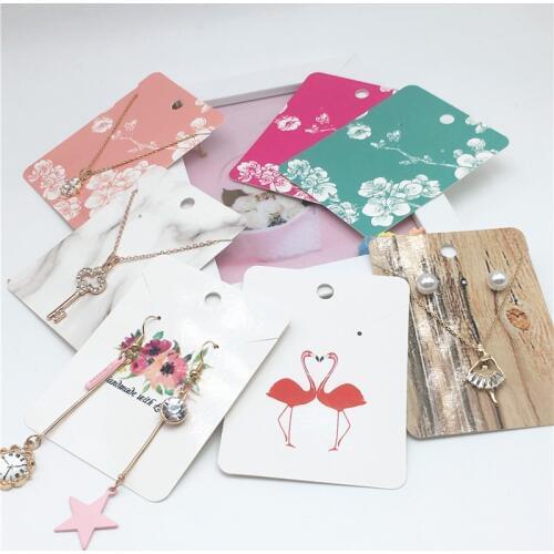 200PCS Long Stud Earring CardsVarious patterns Colorful Paper Cardboard Jewelry Display/Earring Classic Card free shipping
