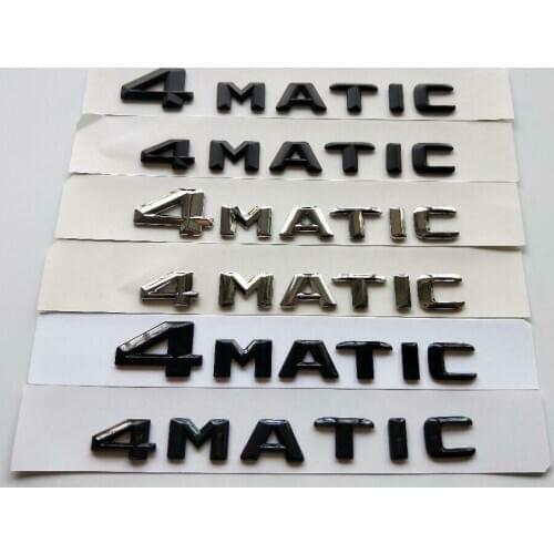 3D Font Letters 4MATIC Trunk Emblems Emblem for 4 MATIC 14-16