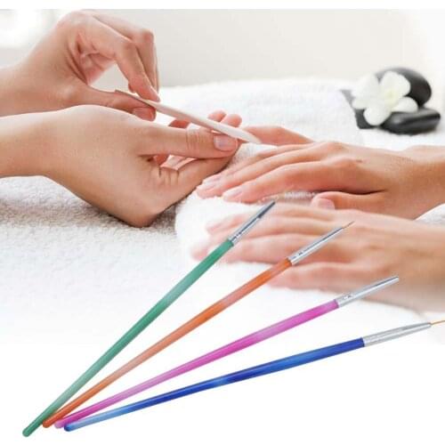 4Pcs/Set Pro Nail Art Dotting Drawing Pen Polish Makeup Brushes Nails Decoration Tools Manicure Salon Accessories