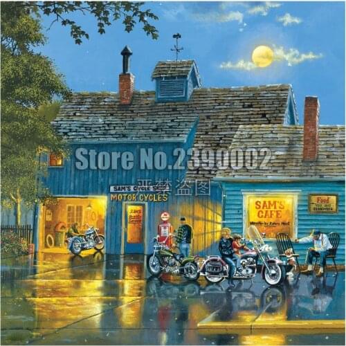 5D Diy Diamond Painting Motorcycle Cross Stitch Embroidery Wall Sticker Diamond Mosaic landscape Christmas Painting Rhinestone