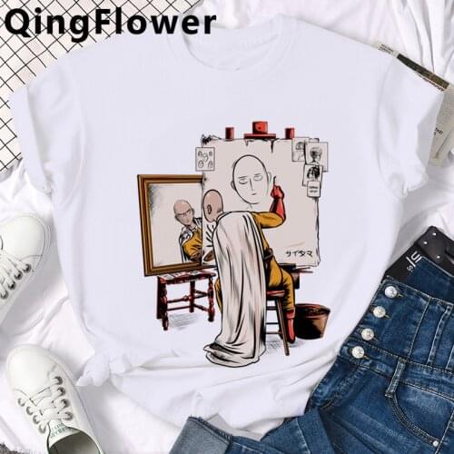 One Punch Man Anime top tees clothes male casual harajuku ulzzang kawaii plus size summer top harajuku