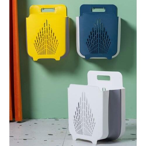 Household Foldable Laundry Basket Dirty Clothes Storage Basket Wall-mounted Sundries Toy basket bathroom folding laundry basket