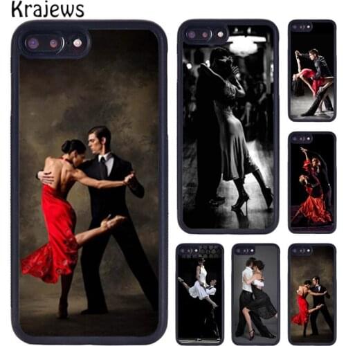 Krajews Latin Tango Dancing Dance Phone Case For iPhone X XR XS 11 12 Pro MAX 5 6 6S 7 8 Plus Samsung Galaxy S7edge S8 S9 S10