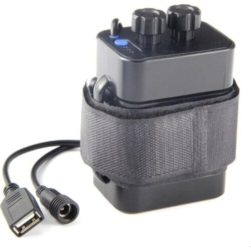 DC 8.4V USB 5V 6x 18650 Battery Storage Case Box For Bike LED Light Cell Phone Drop Shipping