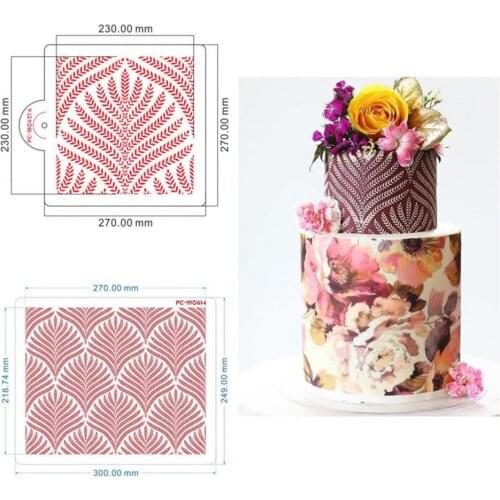 DIY Baking Cake Flower Wheat Printing Template Mold Icing Sieve Border Mould Wheat Printing Cake Decor Mold Kitchen Utensils