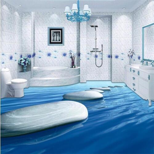 Beibehang Customized wallpaper 3D cobbled painted floor tile tile painting home decoration