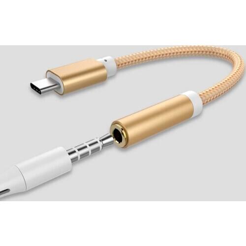 Type-C To 3.5mm Earphone Headset Cable AUX Jack Adapter USB C Audio Cable Adapter For Xiaomi Mi8 Pocophone f1 For Huawei P20 Pro