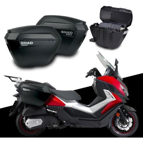 For SYM CRUISYM 300 CRUISYM300 SHAD SH23 Side Boxs+Side Rack Set Motorcycle Luggage Side Case Saddle Bags Bracket Carrier System