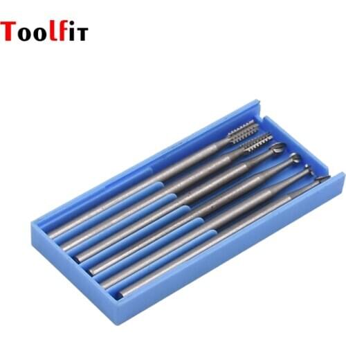 6pcs Rotary Bus Sets 0.9 1.4 1.8 2.3mm with Round/Wheel/Pointed/Bud/Cylinder/Cone Shapes