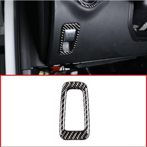 Real Carbon Fiber For Mercedes Benz C Class W205 GLC Class X253 2015-2019 Car Electronic Handbrake Frame Trim Stickers Accessory