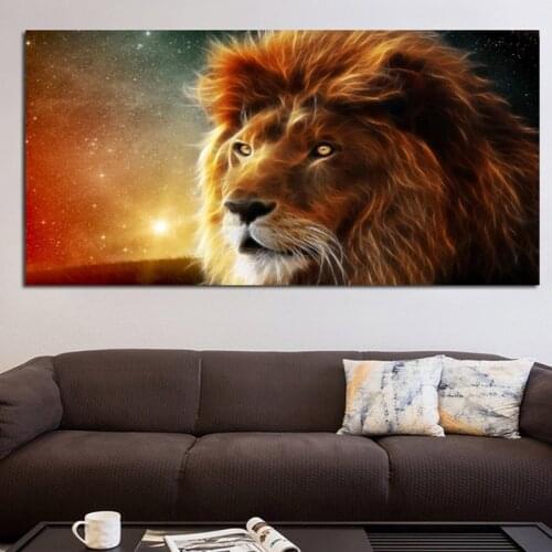 Poster Canvas Painting Animal Landscape Prints Picture Abstract Lion Tree Wall Art Pictures For Living Room Cuadros Home Decor