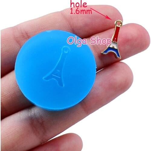 PYL661 15.7mm x 8.7mm Effiel Tower Silicone Mold Fondant Cake Decoration Candy Resin Clay Earrings Necklace Craft Soap Candle