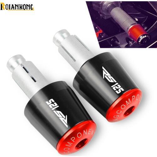 With RS125 LOGO 22MM Motorcycle Handlebar Hand Grips Handle Bar End Cap Cover For DUCATI Rs125 2006-2010 2011 2012 2013 2014
