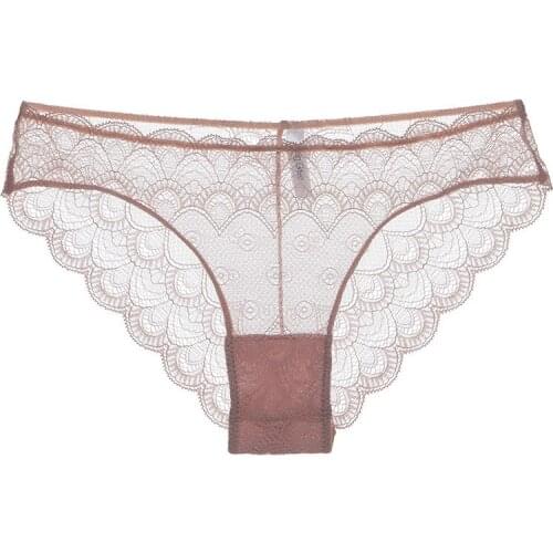 Sexy Female Ultra-Thin Transparent Temptation Panties See Through Mesh Silky Comfortable Briefs Low Rise Women Underwear