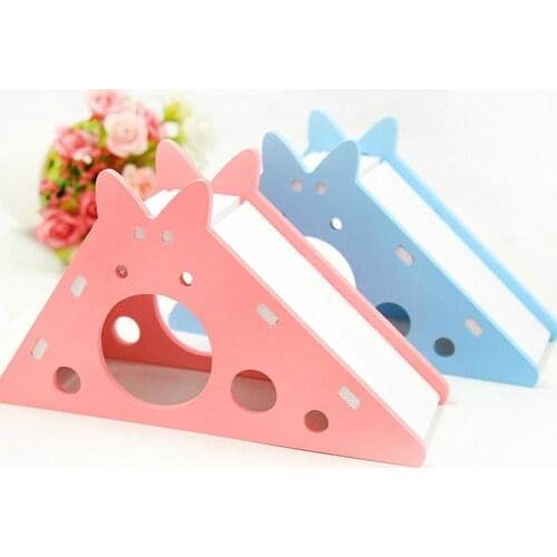 Slide Hut Wooden Assembly Hamster Toy For Golden Hamsters Hamster Pet Supplies Colorful Mini Wooden Slide