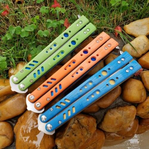 Theone 3 Colors BRS Rep Butterfly Trainer Knife G10+titanium Handle D2 Blade Bushing System Hunting Knifes EDC