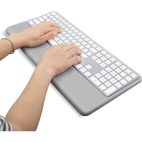Magic Keyboard Wrist Rest Ergonomic Keyboard Stand Compatible with Wireless Magic Keyboard 2 with Numeric Keypad (Gray Silicone)