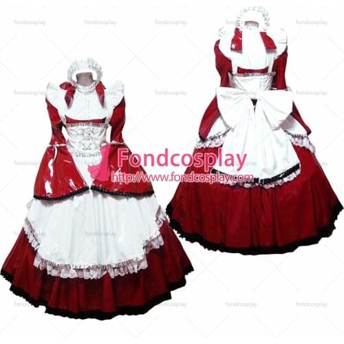Lockable PVC Maid Dress maid vinyl Uniform Tailor-Made[G1638]