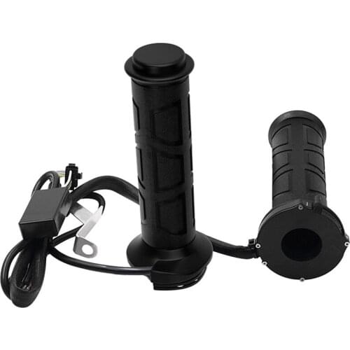 Clamp-On Heated Grip Set, Electric Heated Grip Handlebars, Universal 22mm Motorcycle Handlebar Grip with End Cap for Bike/ATV
